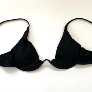 Black V Wire Triangle Bikini Top